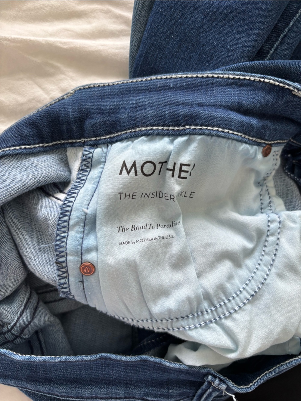 Mother The Insider Ankle Jeans High Waisted Size 28 The Road To Paradise Bootcut - Picture 9 of 9
